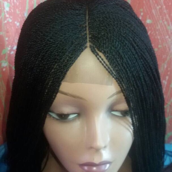 Beautiful black micro braided wig. - Picture 5 of 7